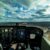 Cessna 172 im Anflug auf eine Landebahn